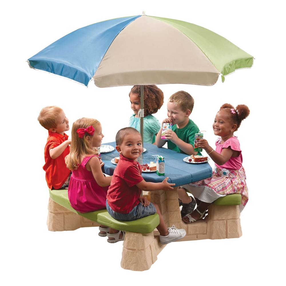 Step2 Outdoor Picnic Table With Umbrella ShelHealth   Step2 Outdoor Picnic Table With Umbrella Toysoutdoor Play Shelhealth 851 