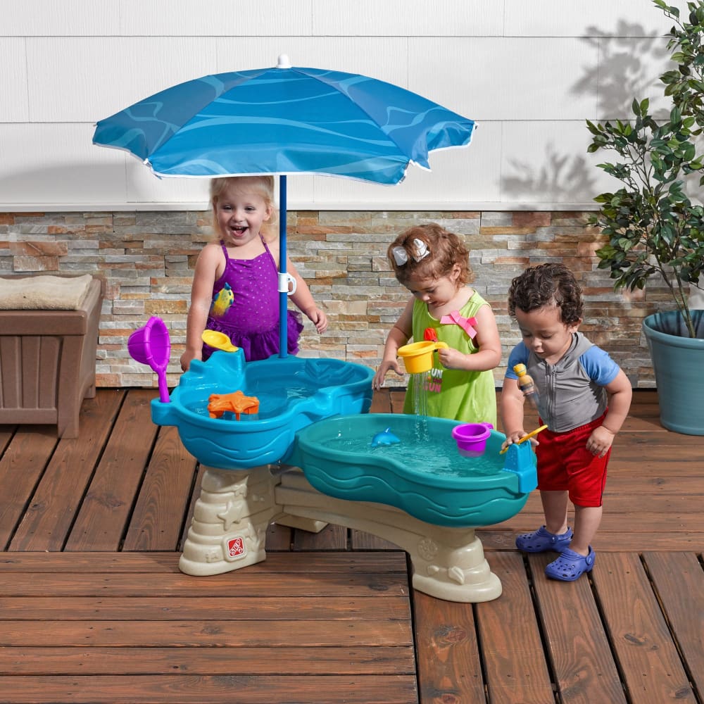 Step2 Step2 Spill and Splash Seaway Water Table with Umbrella - Home/Toys/Outdoor Play/Sand & Water Play/ - Step2