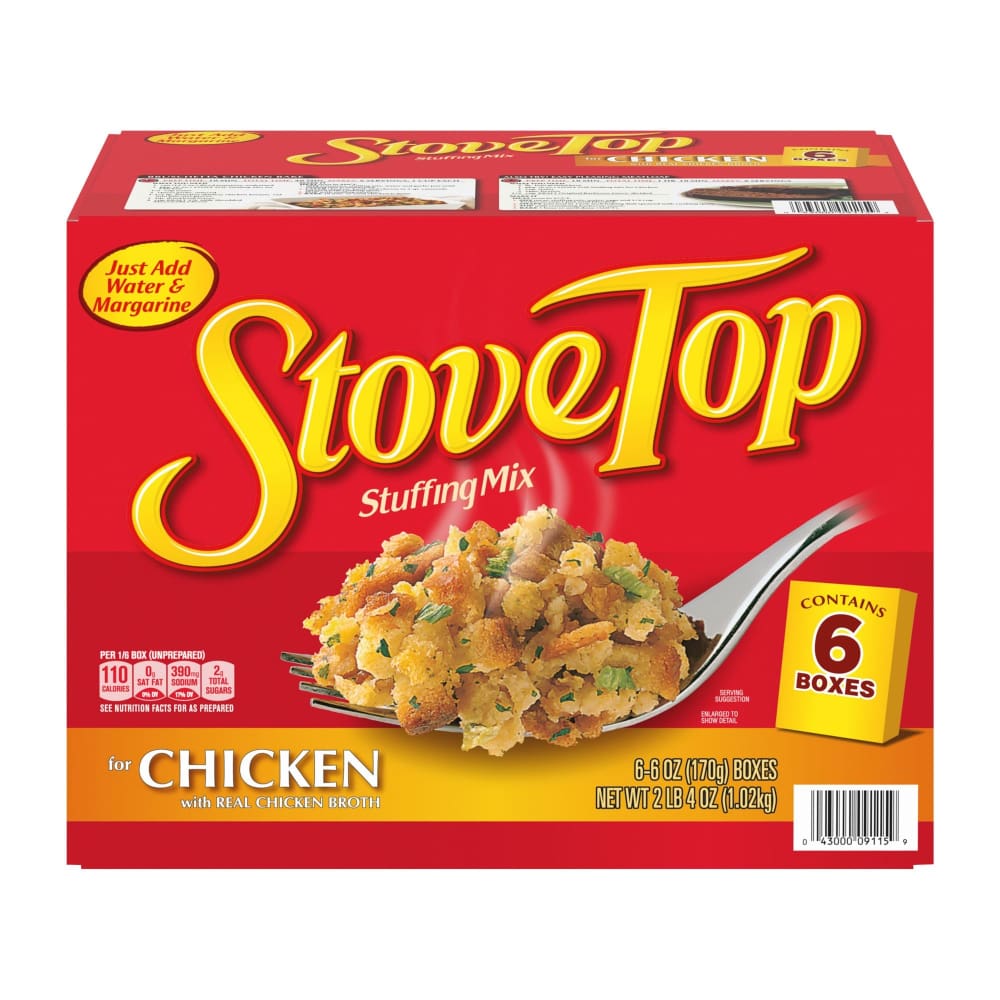 Stove Top Stuffing Mix for Chicken 6 pk./6 oz. - Stove