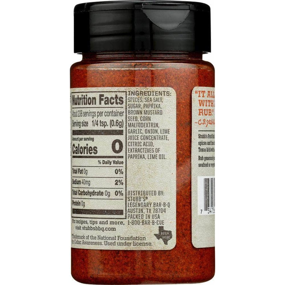 Stubbs Stubbs Pork Rub, 5.07 oz