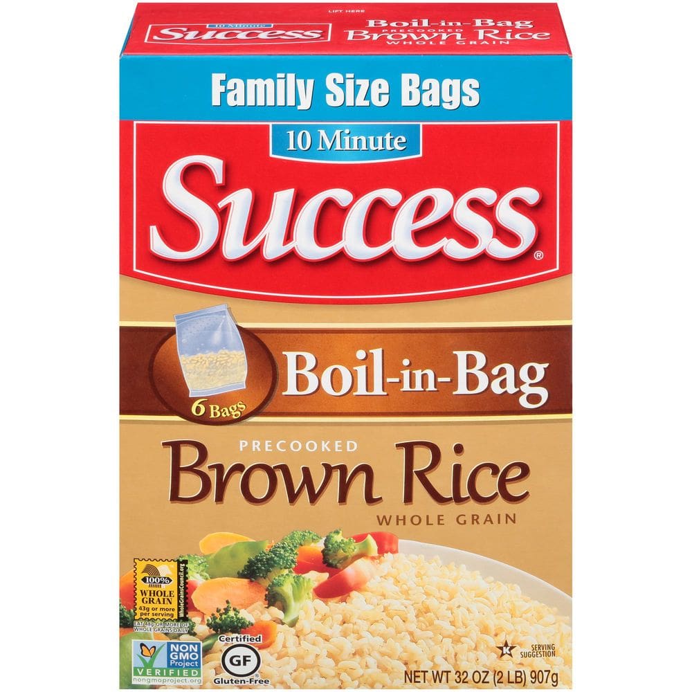 Success Rice Boil-in-Bag Whole Grain Brown Rice 32 oz. - Success