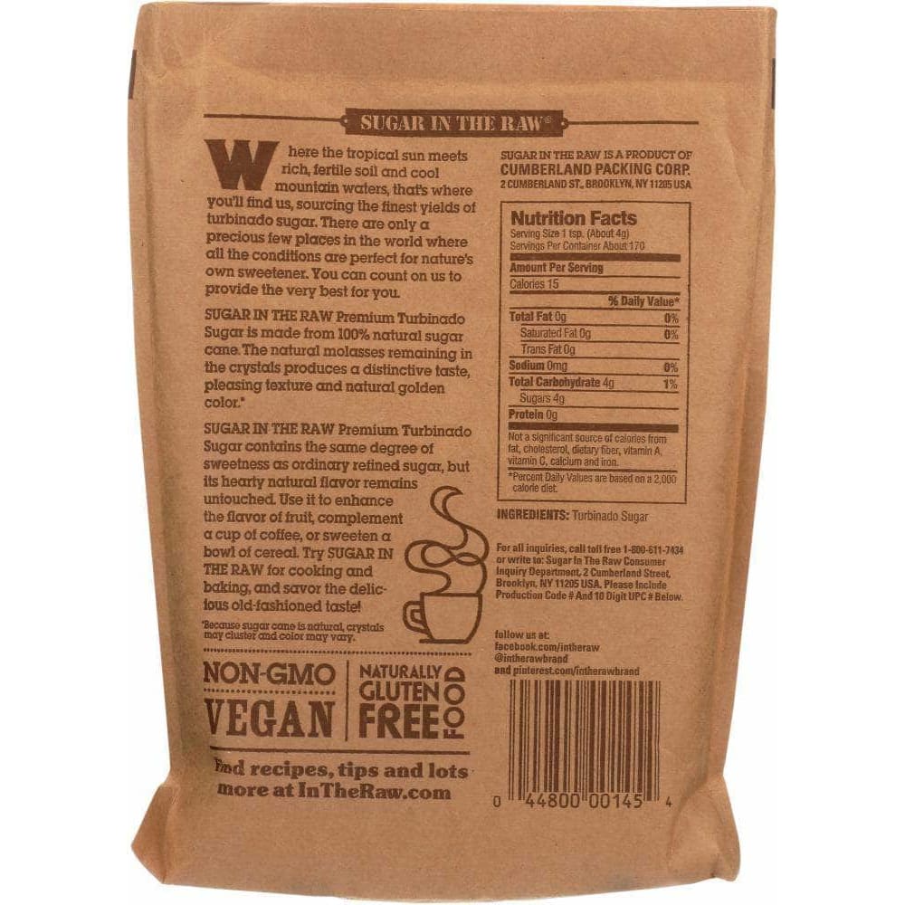 In The Raw Sugar In The Raw Natural Cane Turbinado Sugar, 24 oz