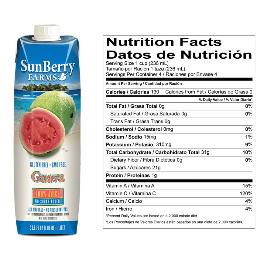 Sunberry Farms Sunberry Farms 100% Guava Juice, 33.81 oz