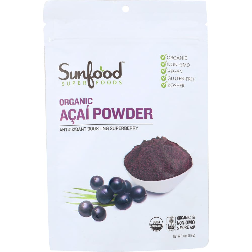 SUNFOOD SUPERFOODS: Acai Powder Organic 4 oz - Vitamins & Supplements > Food Supplements - Sunfood Superfoods