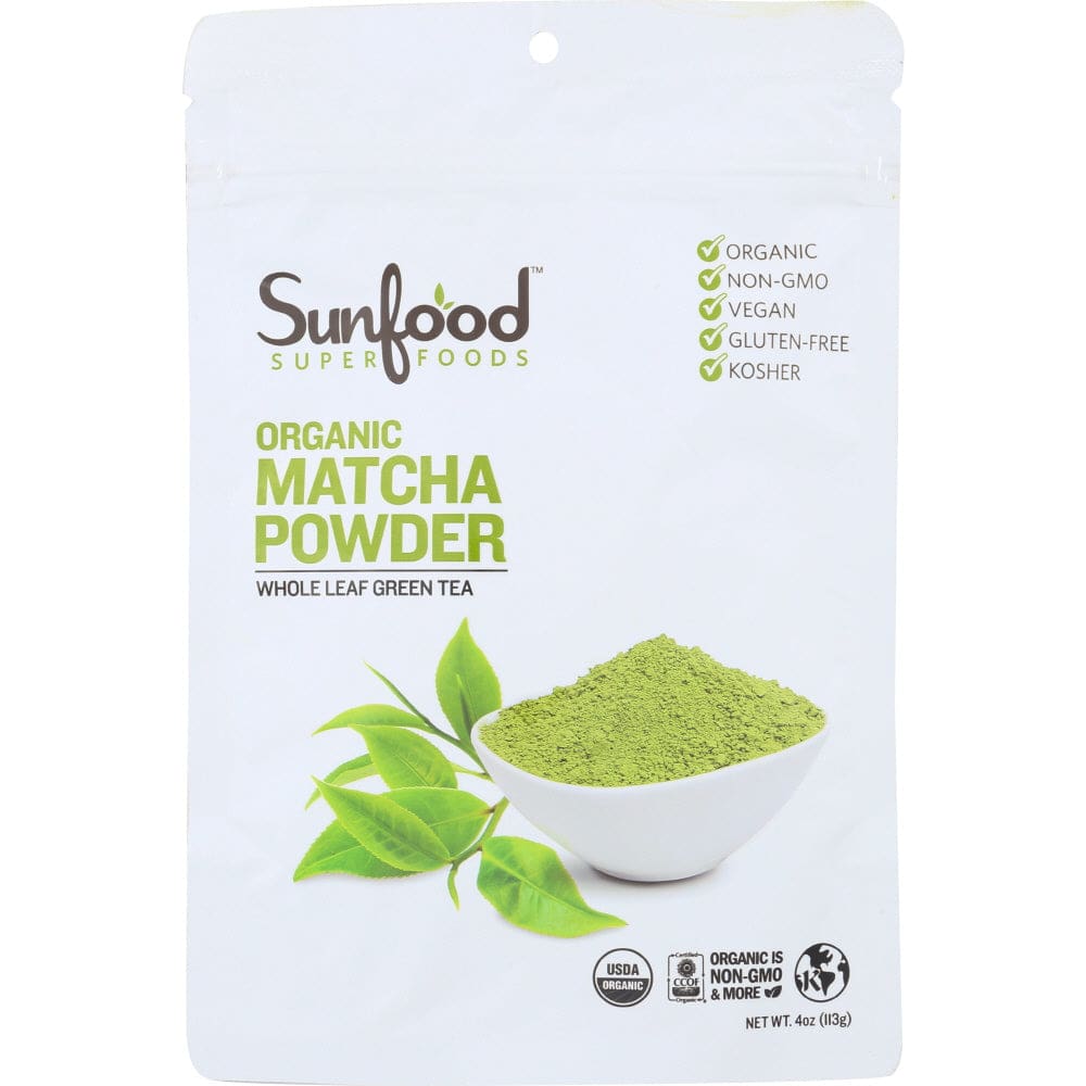 SUNFOOD SUPERFOODS: Matcha Green Tea Pwdr Org 4 oz - Grocery > Beverages > Coffee Tea & Hot Cocoa - Sunfood Superfoods