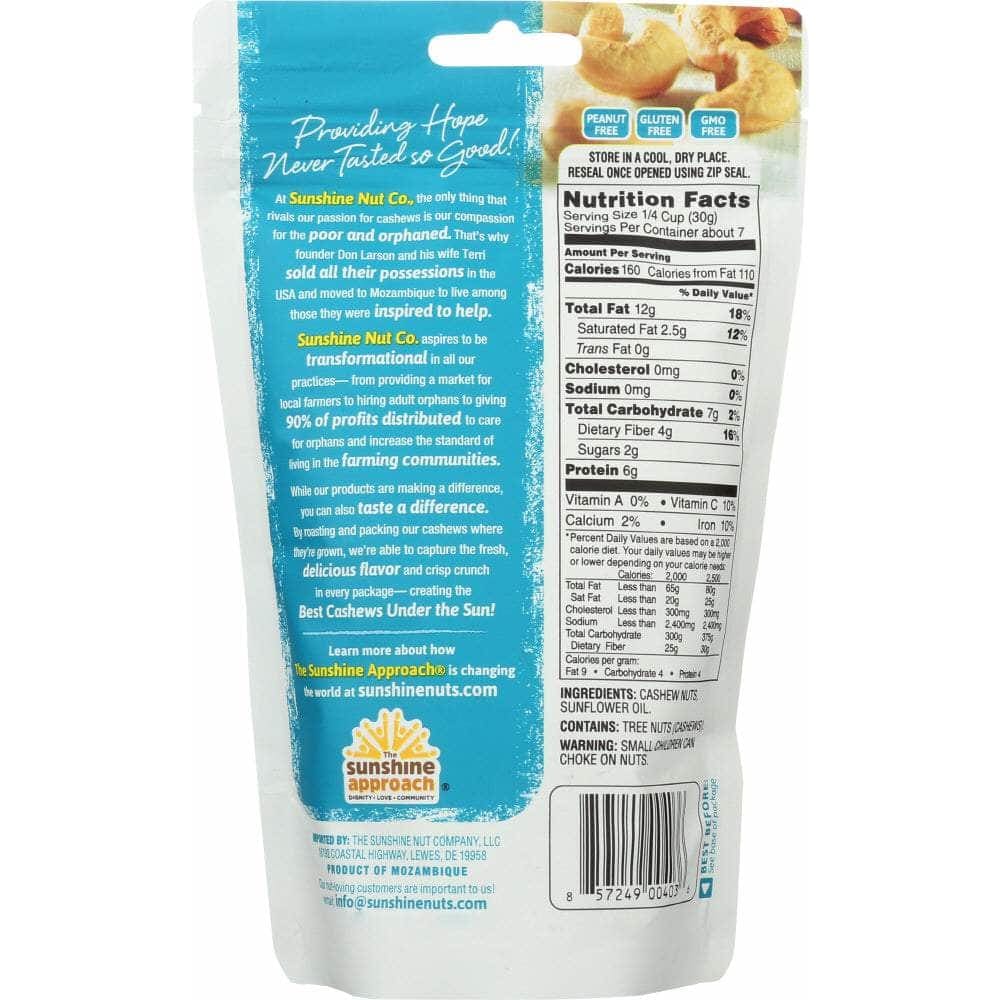 Sunshine Nut Co Sunshine Nut Company Cashews Roasted Plain, 7 oz