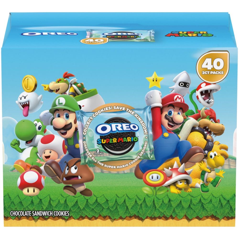 Super Mario OREO Chocolate Sandwich Cookies (40 pk.) - Ready OREO Not - Super