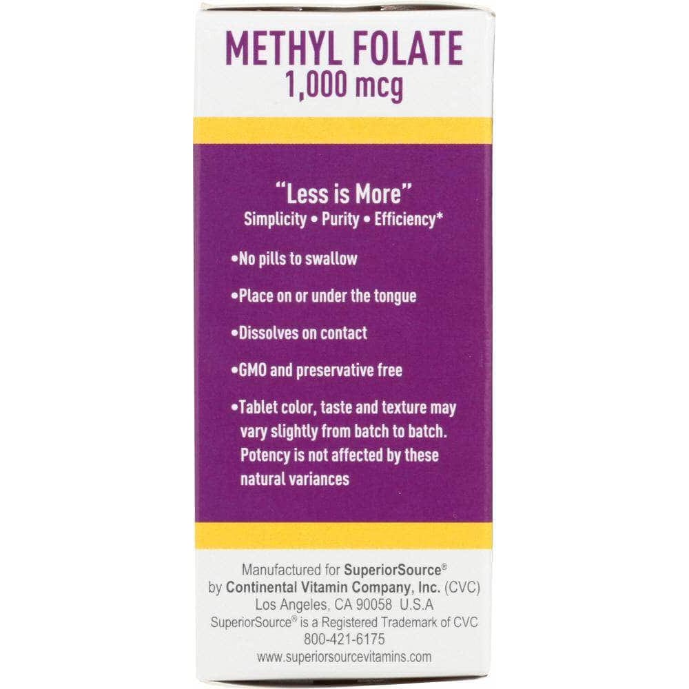 Superior Source Superior Source Methylfolate 1000mcg, 60 tb