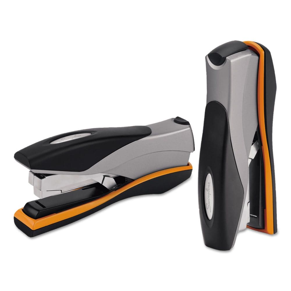 Swingline - Optima Desktop Staplers Full Strip 40-Sheet Capacity - Silver/Black/Orange - Desk Accessories & Office Supplies - Swingline