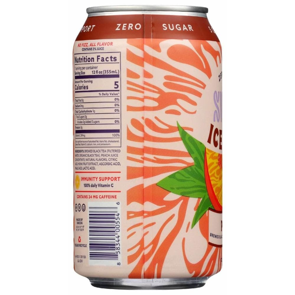 SWOON Swoon Tea Peach Iced Zero Sugar, 12 Fo