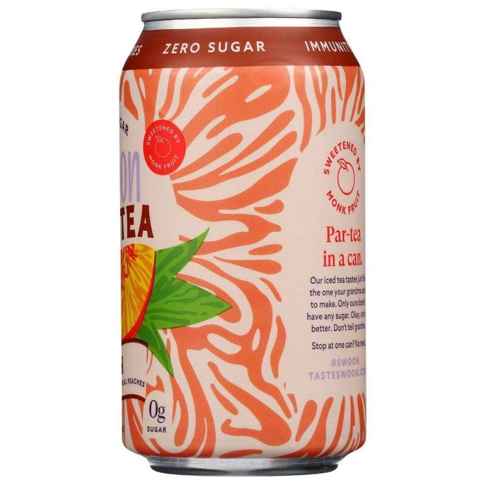 SWOON Swoon Tea Peach Iced Zero Sugar, 12 Fo