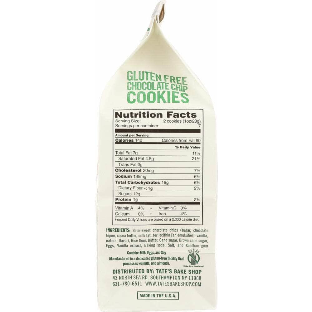 Tates Bake Shop Tate's Bake Shop Gluten Free Chocolate Chip Cookies, 7 oz