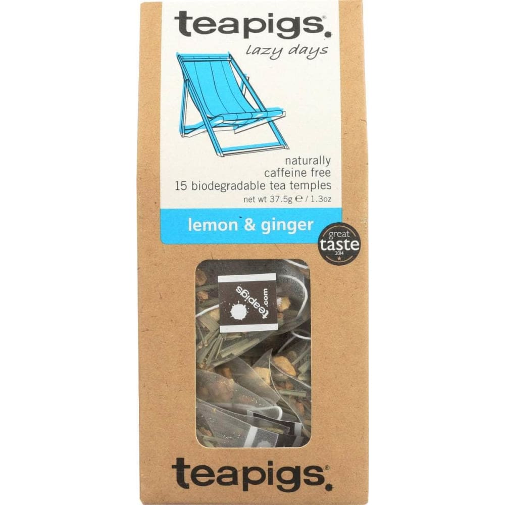 TEAPIGS Grocery > Beverages > Coffee, Tea & Hot Cocoa TEAPIGS: Tea Lemon Ginger, 15 ea