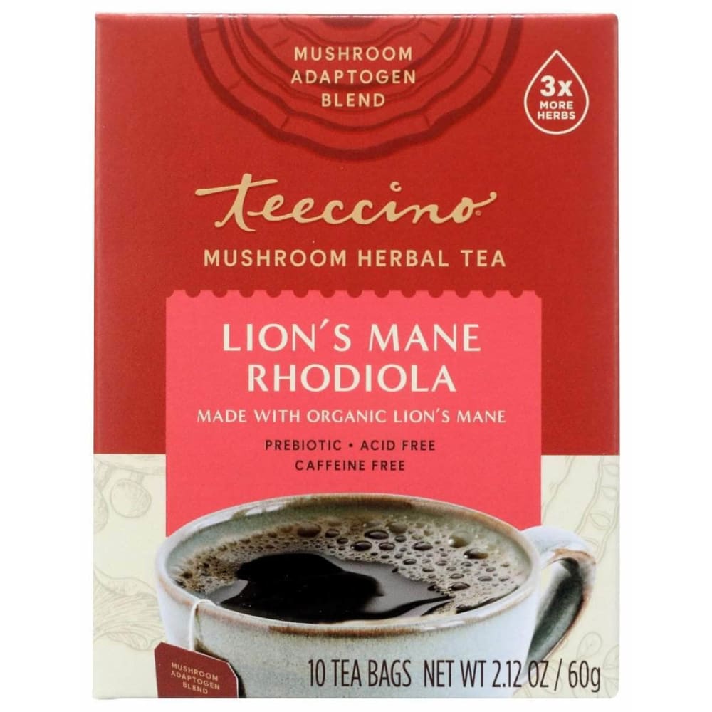 TEECCINO Teeccino Tea Rhodiola Mushroom, 10 Ct