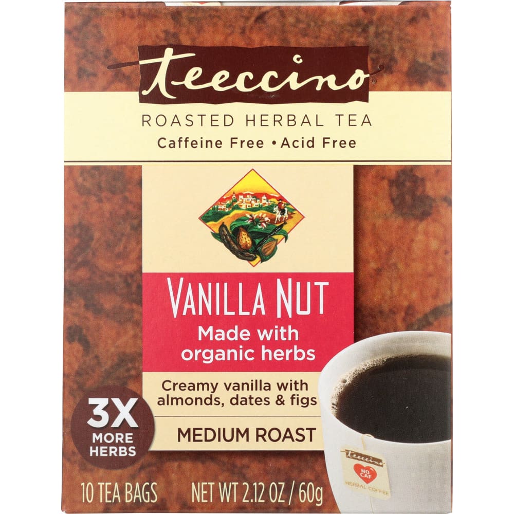 TEECCINO: Vanilla Nut Tea Single Serve 10 bg (Pack of 4) - Grocery > Beverages > Beverages - TEECCINO