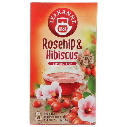 TEEKANNE: Rosehip and Hibiscus Herbal Tea 20 bg (Pack of 5) - Grocery > Beverages > Coffee Tea & Hot Cocoa - TEEKANNE