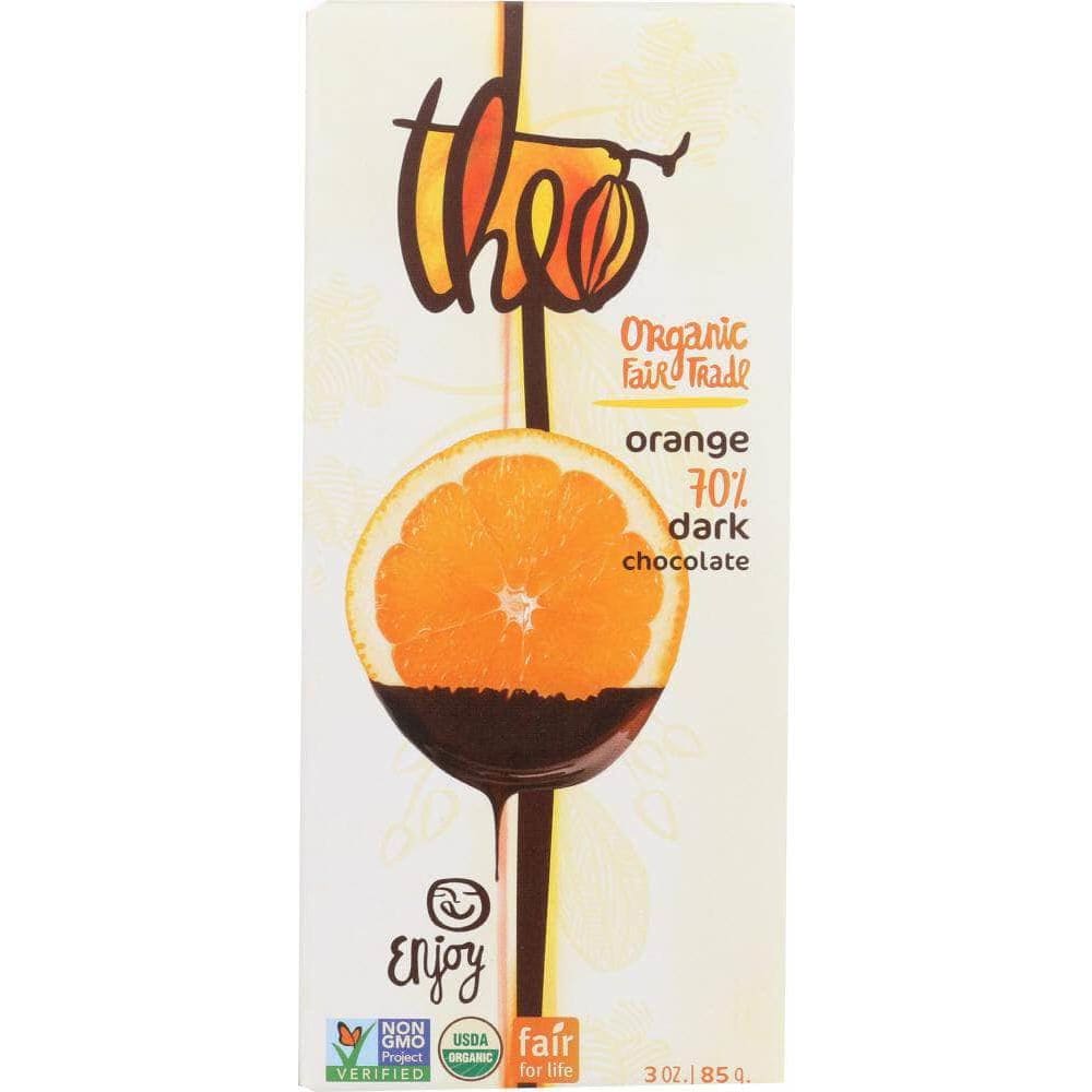 Theo Chocolate Theo Chocolate Organic 70% Dark Chocolate Bar Orange, 3 oz