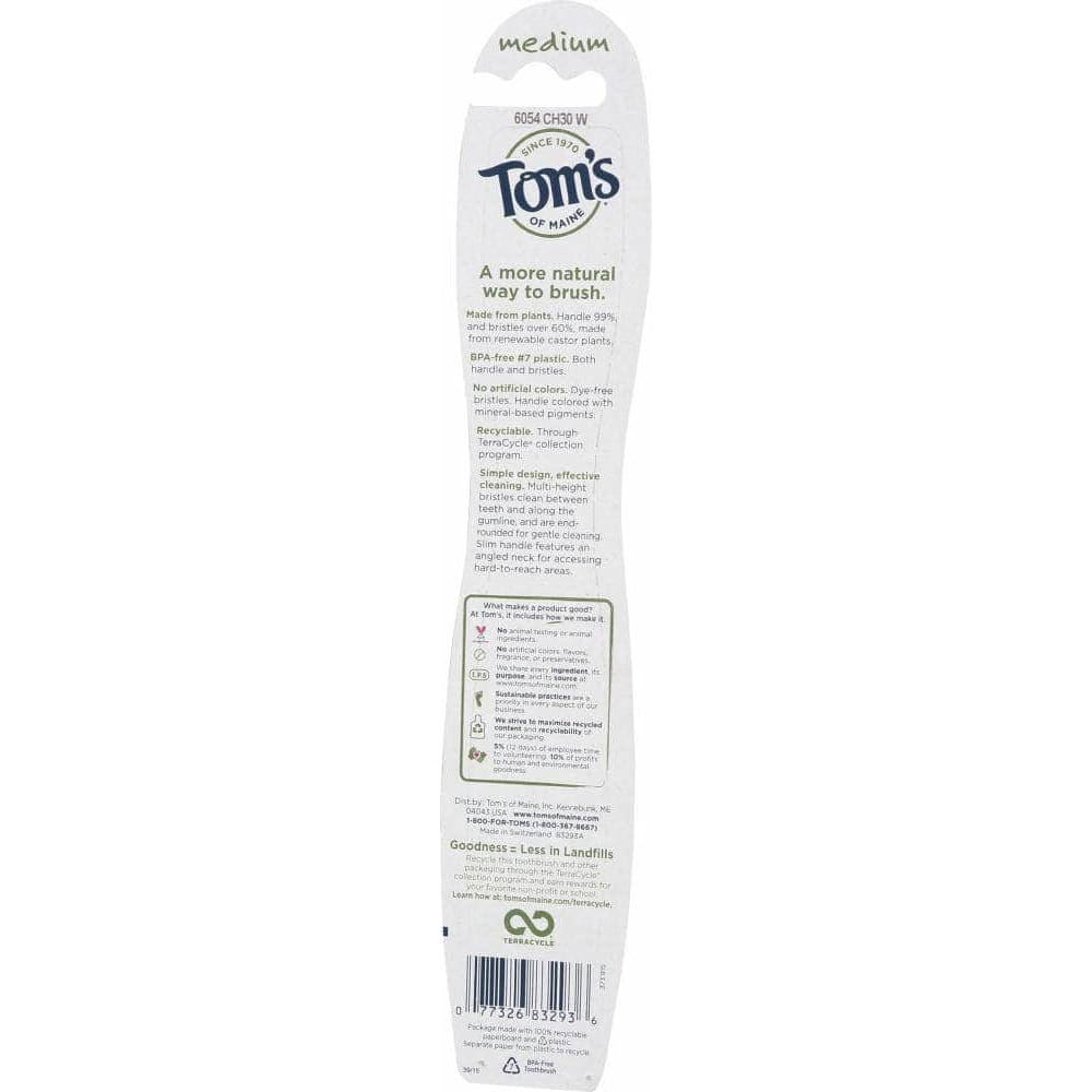 Toms Of Maine Toms Of Maine Medium Naturally Clean Toothbrush, 1 ea