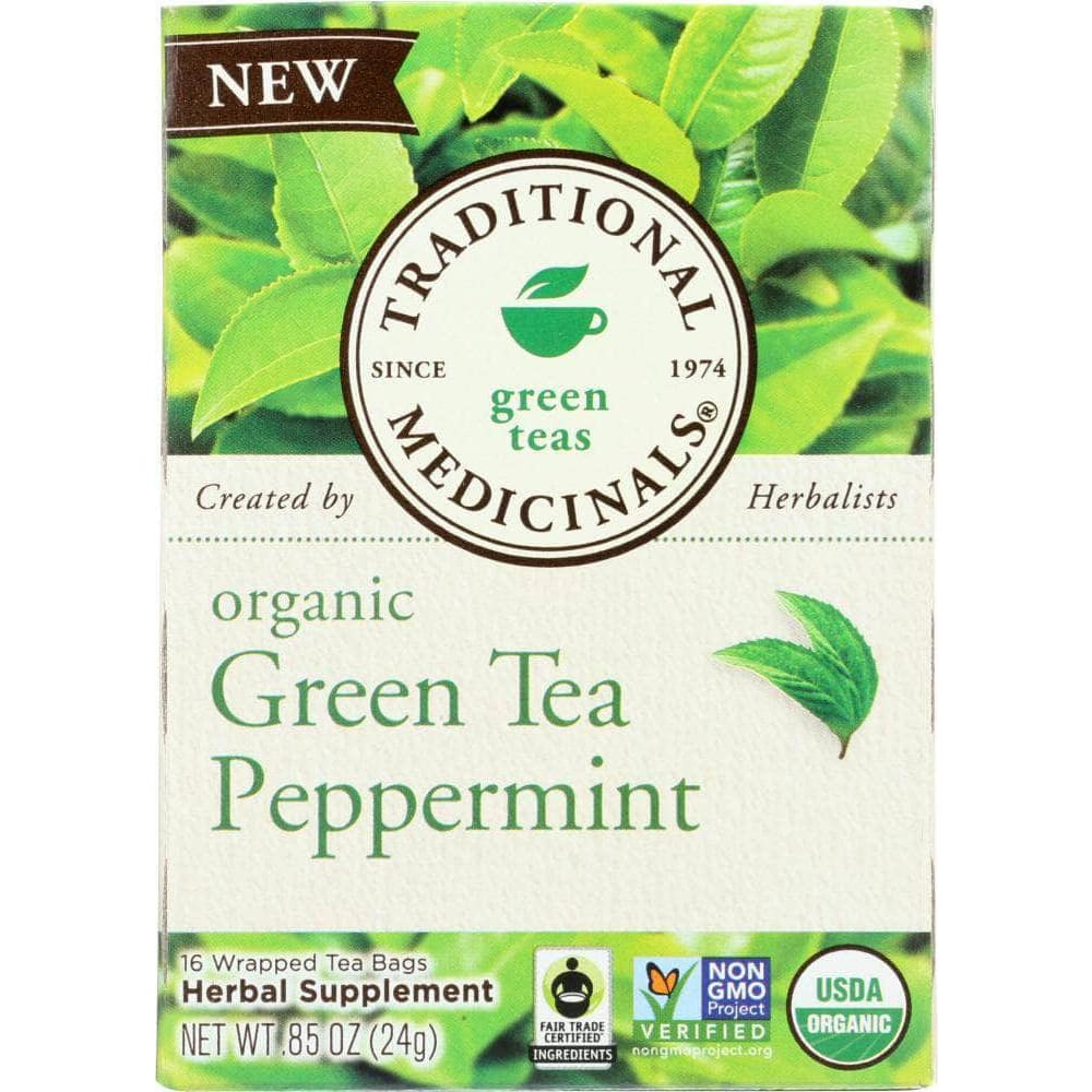 Traditional Medicinals Traditional Medicinals Organic Green Tea Peppermint 16 Tea Bags, 0.85 oz