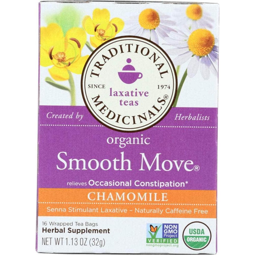 Traditional Medicinals Traditional Medicinals Organic Smooth Move Chamomile Herbal Tea 16 Tea Bags, 1.13 oz