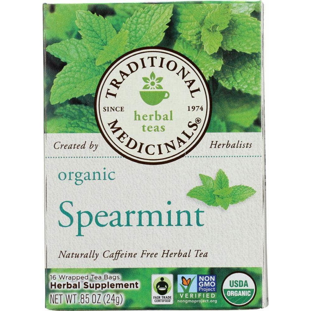 Traditional Medicinals Traditional Medicinals Organic Spearmint Caffeine Free Herbal Tea 16 Tea Bags, 0.85 oz