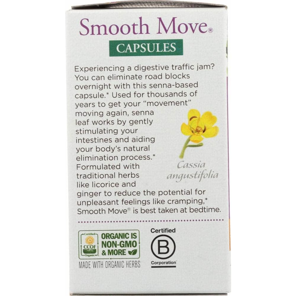 TRADITIONAL MEDICINALS Vitamins & Supplements > Digestive Supplements TRADITIONAL MEDICINALS Smooth Move Senna Extract, 50 cp