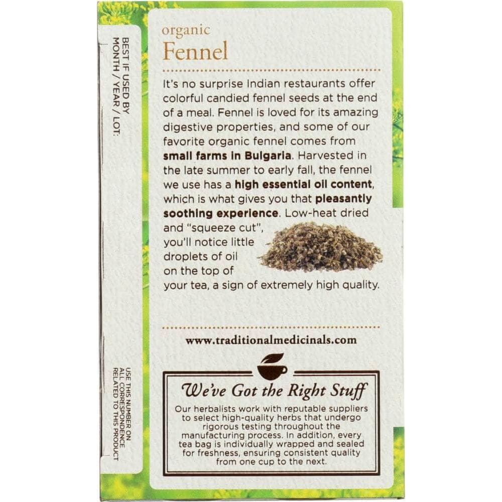 Traditional Medicinals Traditional Medicinals Tea Fennel Organic, 1.13 oz