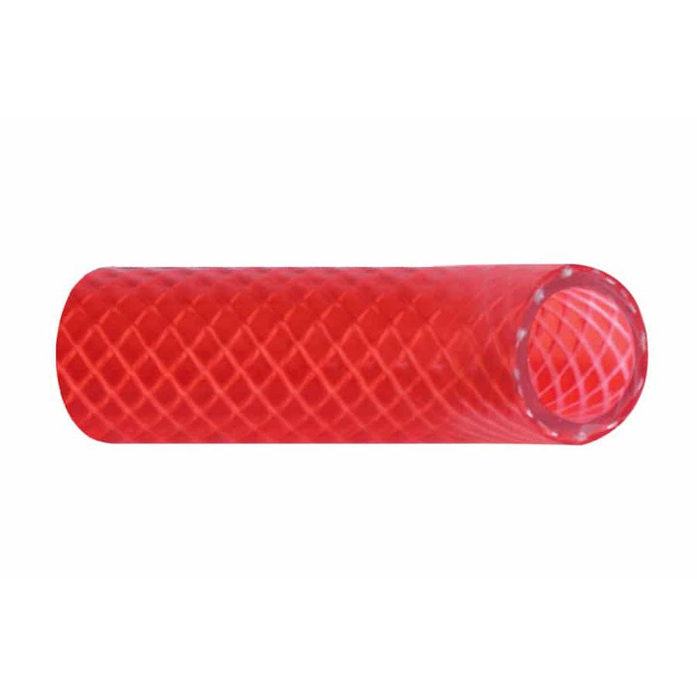 Trident Marine 3/ 4 Reinforced PVC (FDA) Hot Water Feed Line Hose - Drinking Water Safe - Translucent Red - Sold by the Foot (Pack of 6) -