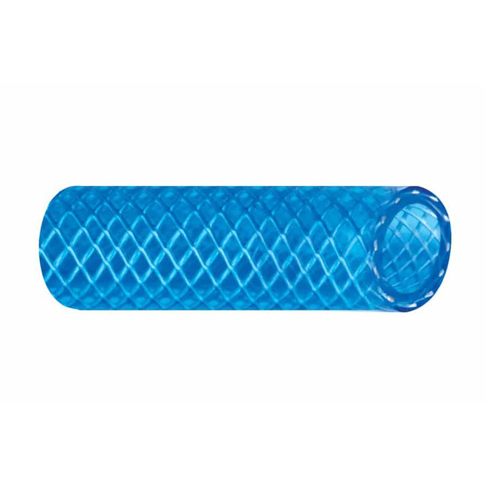 Trident Marine 3/ 4 x 50’ Boxed Reinforced PVC (FDA) Cold Water Feed Line Hose - Drinking Water Safe - Translucent Blue - Marine Plumbing &