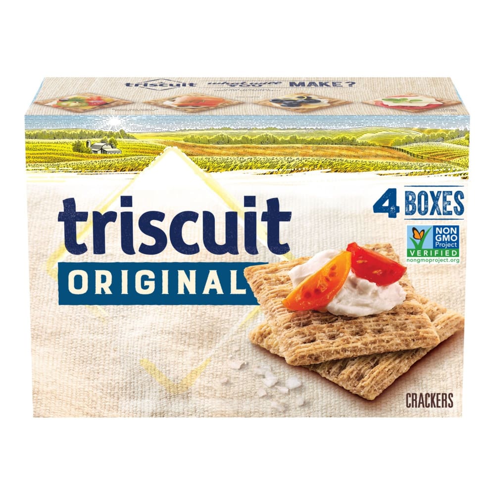 Triscuit Original Whole Grain Wheat Vegan Crackers, 4 Pk. | ShelHealth