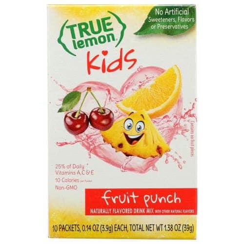 TRUE CITRUS Grocery > Beverages > Drink Mixes TRUE CITRUS True Lemon Kids Fruit Punch, 1.38 oz