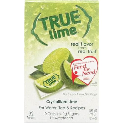 TRUE CITRUS Grocery > Cooking & Baking > Seasonings TRUE CITRUS Lime Crystlzd Pckt 32Pc, 0.9 oz