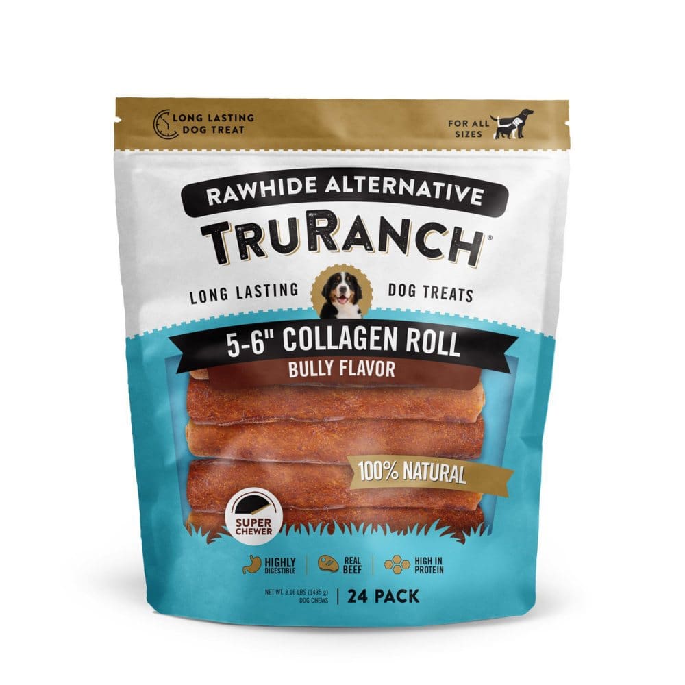 TruRanch Collagen 6 Bully Rolls 24 ct. - Dog Food & Treats - TruRanch