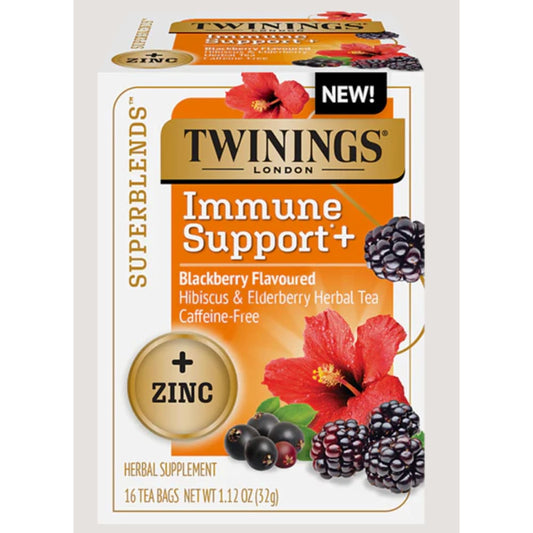 TWINING TEA: Tea Sprblend Imm Zinc 16 BG (Pack of 4) - Grocery > Beverages > Coffee Tea & Hot Cocoa - TWINING TEA