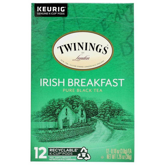 TWININGS Twinings Irish Breakfast Pure Black Tea 12 K-Cup Pods, 1.27 Oz