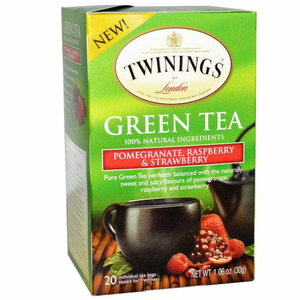 Twining Tea Twinings Of London Green Tea Pomegranate Raspberry & Strawberry, 20 Tea Bags, 1.06 Oz