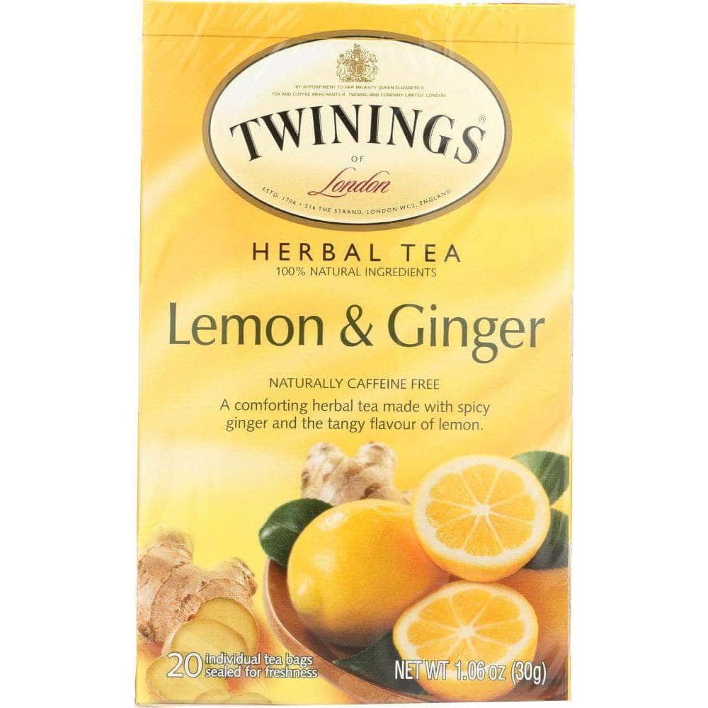 Twinings Twinings Of London Herbal Lemon & Ginger Naturally Caffeine Free, 20 Tea Bags, 1.06 oz