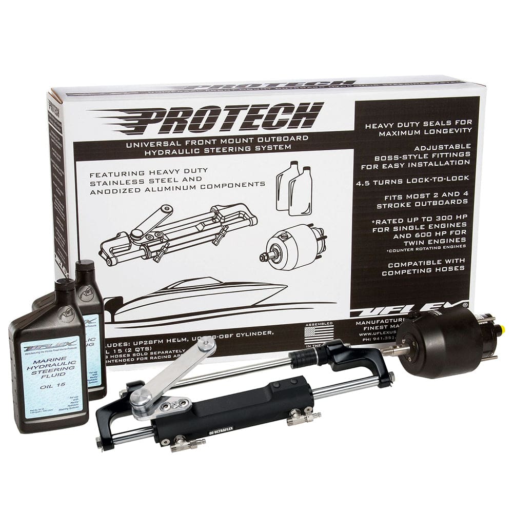 Uflex PROTECH 1.1 Front Mount OB Hydraulic System - Includes UP28 FM Helm Oil & UC128-TS/ 1 Cylinder - No Hoses - Boat Outfitting | Steering