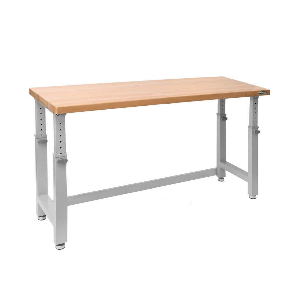 UltraHD Height Adjustable Heavy Duty Workbench With Solid Wood Top 72 x 25 - Workbenches - UltraHDÂ®