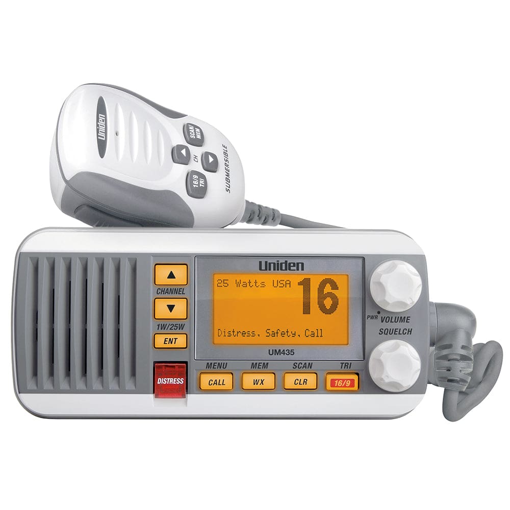 Uniden UM435 Fixed Mount VHF Radio - White - Communication | VHF - Fixed Mount - Uniden