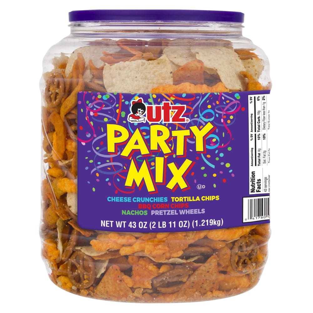 Utz Party Mix Barrel 44 oz. - Utz
