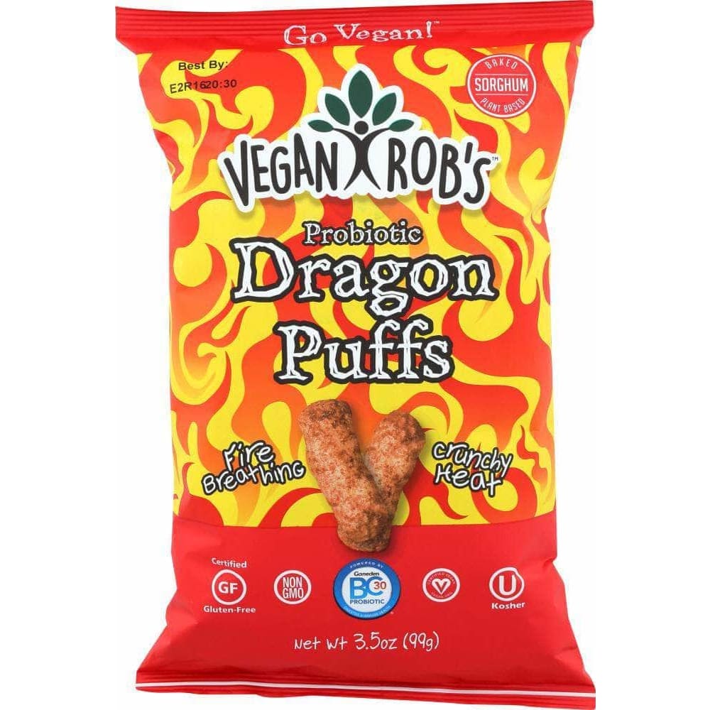 Veganrobs Veganrobs Probiotic Dragon Puffs, 3.5 oz