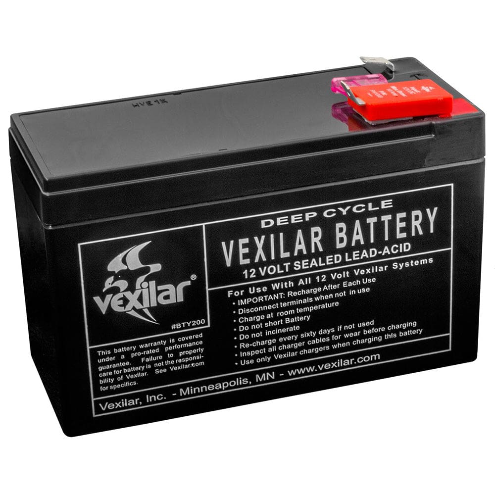 Vexilar 12V/ 9 AMP Lead-Acid Battery - Camping | Portable Power,Marine Navigation & Instruments | Ice Flashers - Vexilar