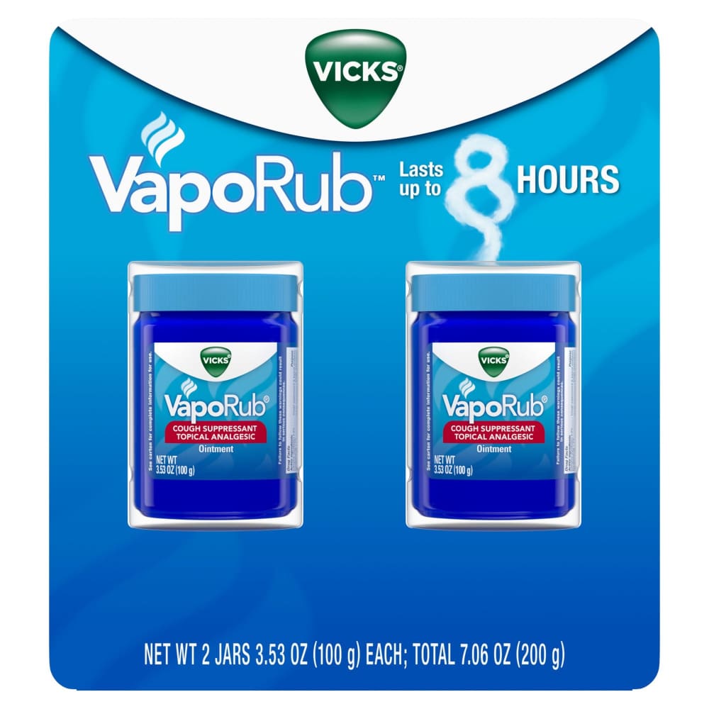 Vicks VapoRub Cough Suppressant Topical Analgesic Ointment 2 pk./3.53 oz. - Vicks