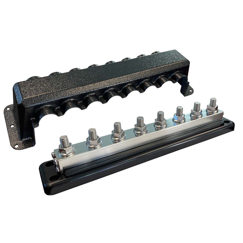 Victron Busbar 600A 8P & Cover 8X 3/ 8 Plus 8X M8 Terminals - Electrical | Busbars Connectors & Insulators - Victron Energy