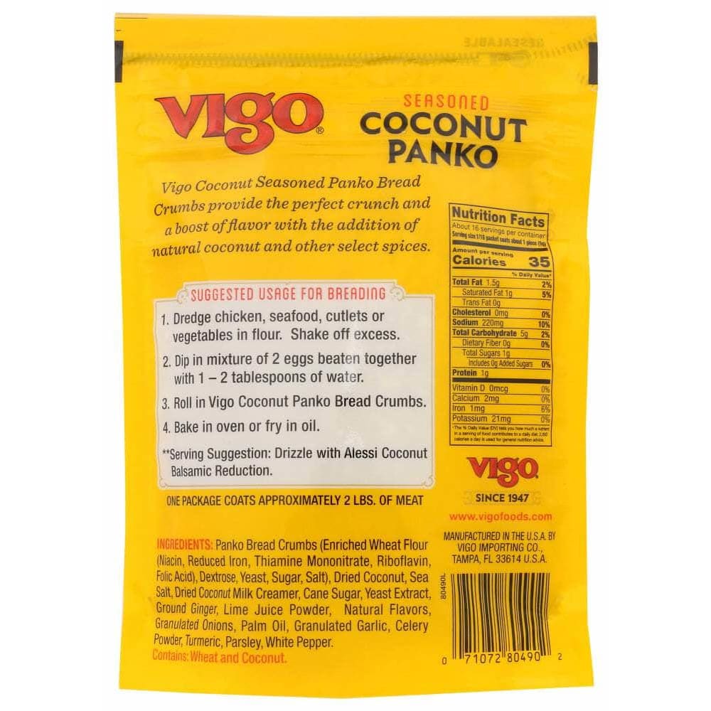 Vigo Vigo Coconut Seasoned Panko, 5 oz