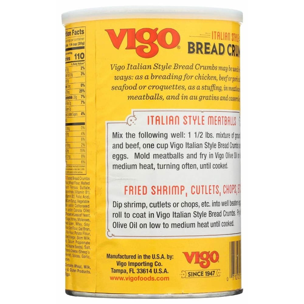 VIGO Grocery > Cooking & Baking > Seasonings VIGO Seasoned Italian Style Bread Crumbs, 16 oz