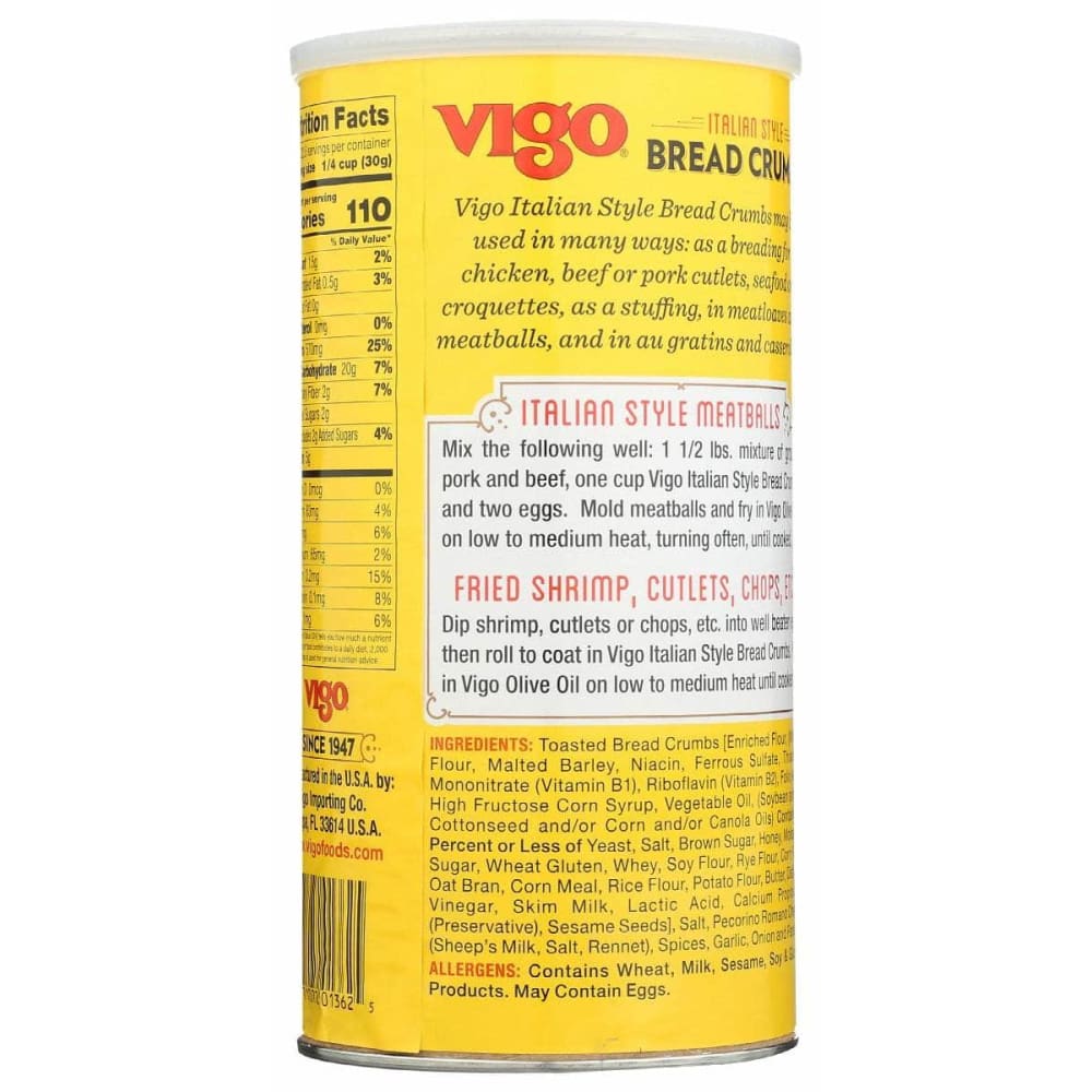 VIGO Grocery > Cooking & Baking > Seasonings VIGO Seasoned Italian Style Bread Crumbs, 24 oz