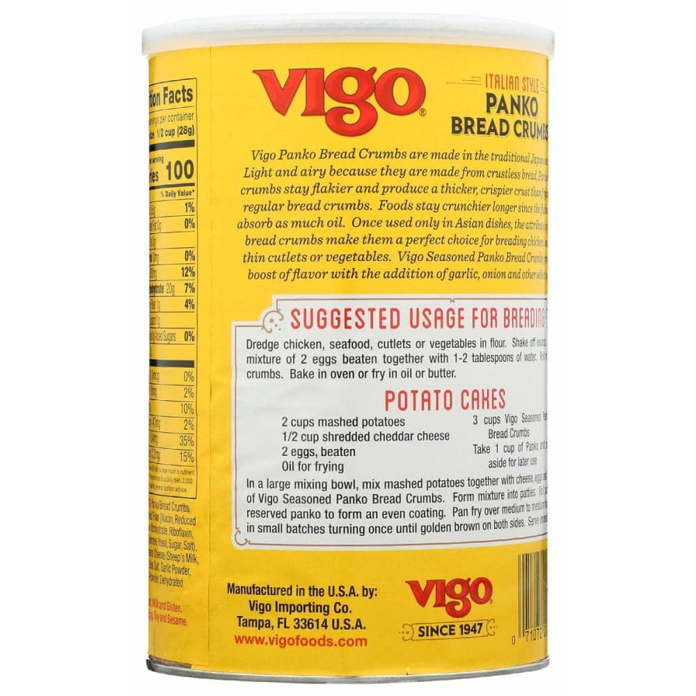 VIGO Grocery > Cooking & Baking > Seasonings VIGO Seasoned Panko Bread Crumbs, 8 oz