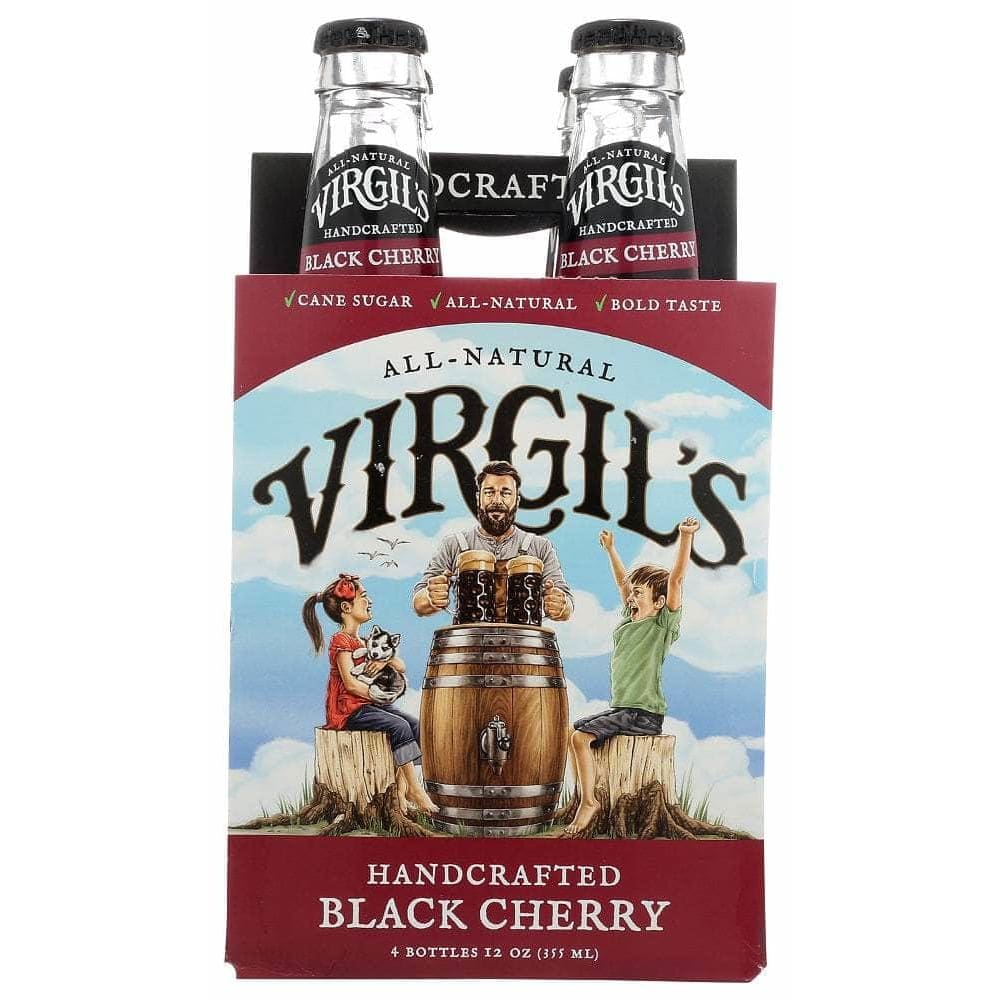 Virgils Virgils Hand Crafted Black Cherry Soda 4 Pack, 48 oz